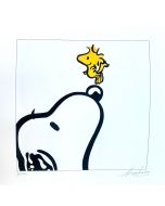 Sergio Veglio, Snoopy, fine art graphics on cardboard, 30x30 cm