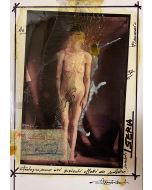 Enrico Pambianchi, Hysteria, collage, olio, acrilico, matite, gessetti e resine su carta fotografica, 29,7x21 cm