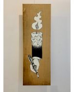 Loris Dogana, Time, enamel on wood, 40x125 cm