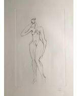 Isaac Kahn, Nude, Etching, 56x76 cm