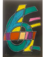 Ugo Nespolo, Numeri, serigrafia, 32,5x23 cm