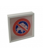 Loris Dogana, No drama, please, grafica in vitro, 27x27x6 cm (con cornice)