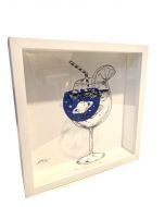 Loris Dogana, Space glass, in vitro graphics, 23x32x6 cm (with frame)