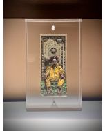 Paz Blandina, Heisenberg, Tecnica mista su banconota da 1 dollaro USA, 22x13,5x4 cm