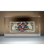 Paz Blandina, Uncle Dollar, Tecnica mista su banconota da 1 dollaro, 22x13,5x4 cm