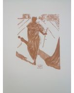 Salvador Dalì, Apollo, stampa a due colori, 27x21 cm 