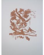 Salvador Dalì, L'infedele moglie di Menelao, stampa a due colori, 27x21 cm 