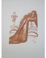 Salvador Dalì, Ermione e Pilade, stampa a due colori, 27x21 cm 