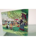 Pagot, Calimero e Seurat, grafica su plexiglas, 15x20x2,5 cm