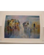 Felice Bossone, Landscape, screen printing, 70x50 cm