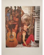 Dovilio Brero, The Music, lithograph, 83x70 cm