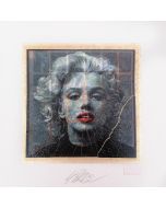 Giuliano Grittini, Marilyn Monroe (bianco e nero), grafica Cracker Art (retouchè), 45x45 cm