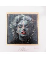 Giuliano Grittini, Marilyn Monroe (black and white), Cracker Art graphic (retouchè), 45x45 cm