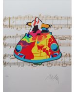Marco Lodola, Janis Joplin, serigrafia e collage, 29,5x40 cm