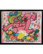 Bruno Donzelli, Colazione da Pablo, tecnica mista su tela, 40x50 cm
