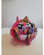 Nik Baeyens, Pig (rosa), ceramica, 17x15x19 cm