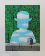Stefano Bolcato, La belle promenade - René Magritte, fine art graphics, 30x37 cm 