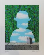 Stefano Bolcato, La belle promenade - René Magritte, grafica fine art, 30x37 cm 