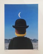 Stefano Bolcato, Il maestro - René Magritte, grafica fine art, 30x37 cm