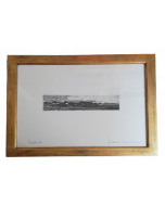 Giovanni Fattori, Seafront, etching, 6.5x29.5 cm (41.5x56.5 cm with frame)