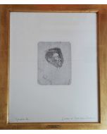 Giovanni Fattori, Testa d'uomo, acquaforte, 20x13 cm (56,5x41,5 cm con cornice)