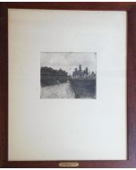 Giovanni Fattori, The way of farms, etching, 55x40 cm (with frame)