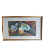 Anonimo, Vaso di fiori, tempera su tavola, 58x65 cm