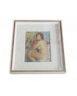 Cesare Peruzzi, Nude, oil on wood, 37.5x30 cm 