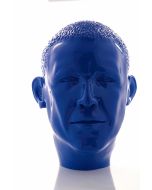 Paolo Lucchetta, Oby Blu, handmade sculpt in solid beech wood, laquer in glossy blu color, 26x28x35 cm