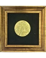 Salvador Dalì, Le arti- La poesia, incisione su bronzo placcato d'oro 24 KT, 17x17cm