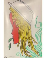 La Pupazza, Pasta with sauce, graphics on PVC, 31X47 cm