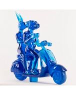 Gillie and Marc, Lolly Vespa Riders, clear resin, 49x49x18 cm