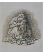 Andrea Mantegna, Madonna with Child, burin and dry point, 21x22 cm 