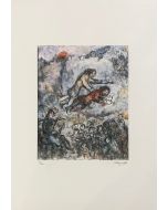 Marc Chagall, Davide e Golia, litografia a colori, Ed. S.P.A.D.E.M. Paris, 1985, 50x70 cm