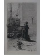 Mosè Bianchi, Enfant de Choeur en Italie, acquaforte e acquatinta, 22,5x14,6 cm  