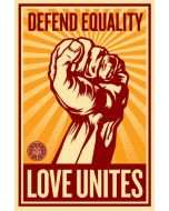 Obey (Shepard Fairey), Love Unites, silkscreen print, 90x61 cm, 2008