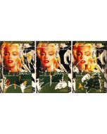  Mimmo Rotella, tribute to Marilyn (verde), seridécollage, 70x100 cm