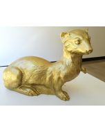 Ottmar Hörl, Ermine (gold), plastic sculpture, 23x27x15 cm