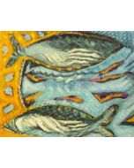 Cannaò, Pesca, olio su tela (Trittico mobile), 24x90 cm (ogni tela), 2012