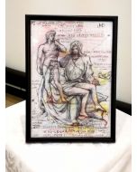 Giancarlo Prandelli, Pietà di Michelangelo, china e matita colorata su carta, 29.5x20.5cm (D188)