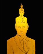 Loris Dogana, Vladimir Putin "Being Vladimir Putin", acrylic and ink on wood, 40x50 cm