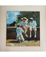 Anonymous, Children in the Open Air, Oil on panel, 23,5x23,5 cm