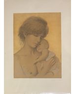 Sandro Nardini, Motherhood, screen printing, 50x70 cm