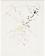 Lucio Fontana, L8 Concetto spaziale, Litografia a colori con buchi, 50x38,5 cm, 1955 