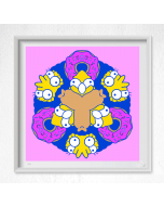 Fè, Kaleidotoons (Homer e Marge), Grafica Fine Art, 50x50 cm