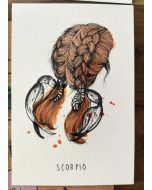 Sara Paglia, Scorpio, ink and watercolour on paper, 15.5x23 cm 