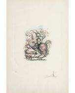 Salvador Dalì, Senza titolo, acquaforte e acquatinta, 50x70 cm