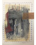 Enrico Pambianchi, The Queen, disegno e collage su carta, 25x36 cm, 2016