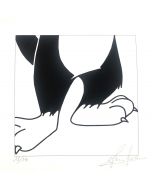 Sergio Veglio, Sylvester Shoes, graphic fine art on cardboard, 20x20 cm