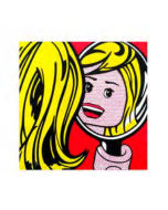 Stefano Bolcato, Ragazza allo Specchio - Roy Lichtenstein, Grafica fine Art, 30x30 cm